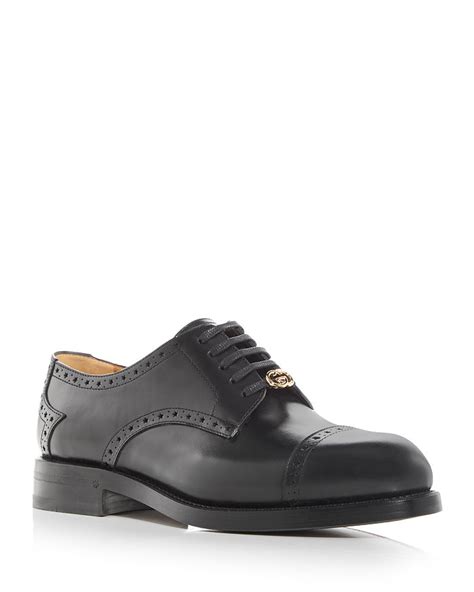 women oxford shoes gucci|black gucci lace up shoes.